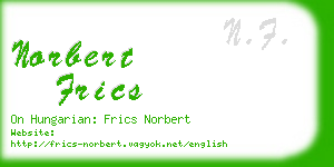 norbert frics business card